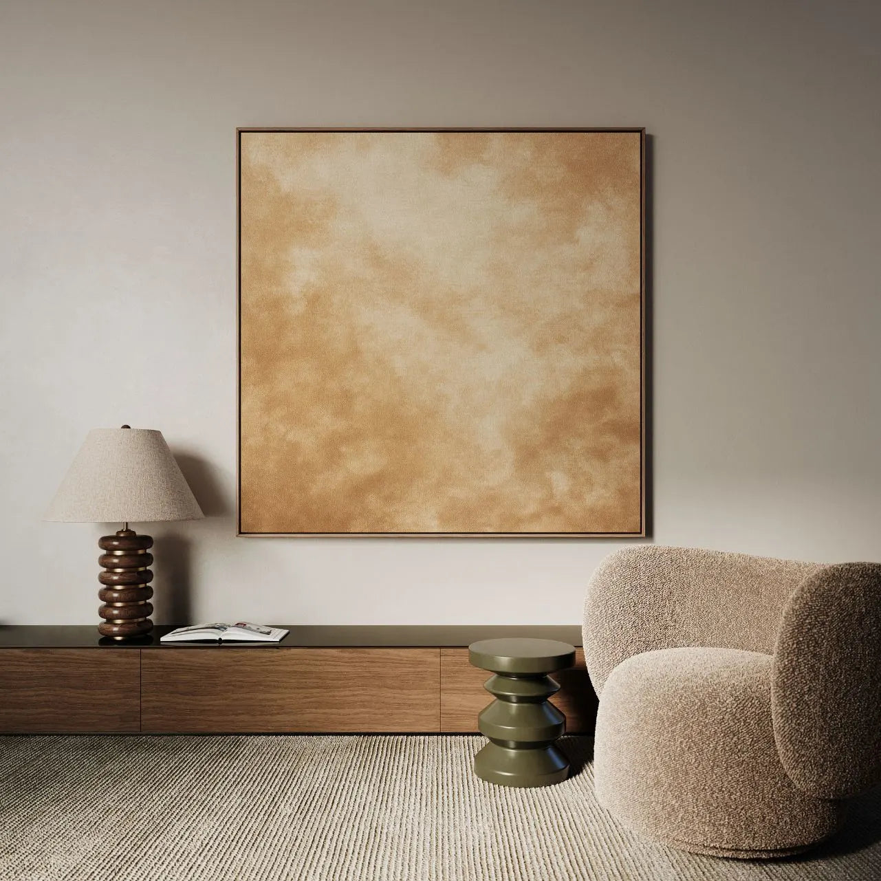 Obraz na płótnie w ramie – Cisza pustyni