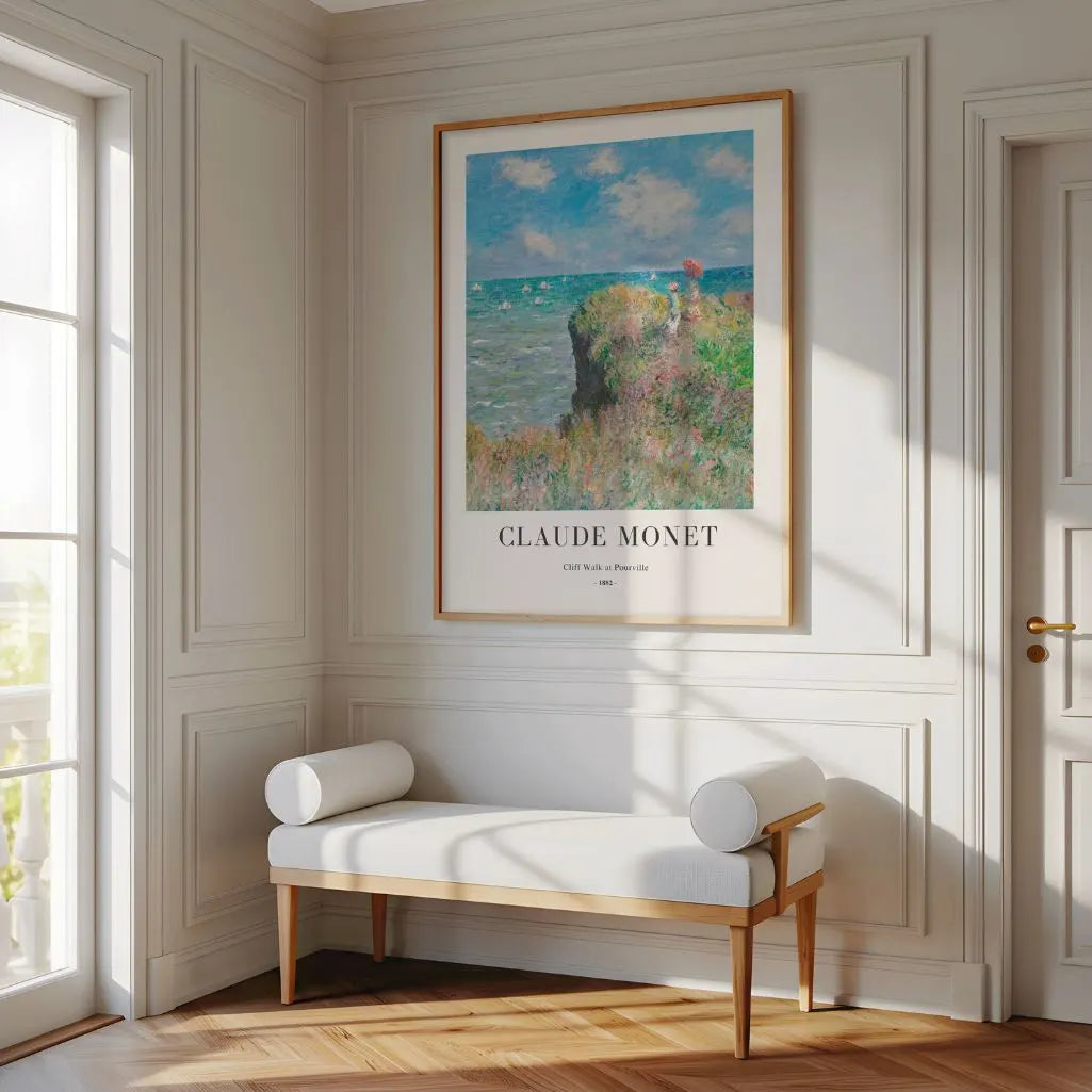 Claude Monet – Spacer po klifie w Pourville Plakat