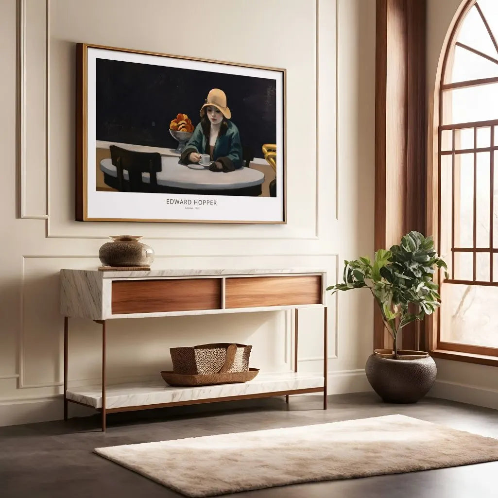 Edward Hopper Automat Horizontal Poster