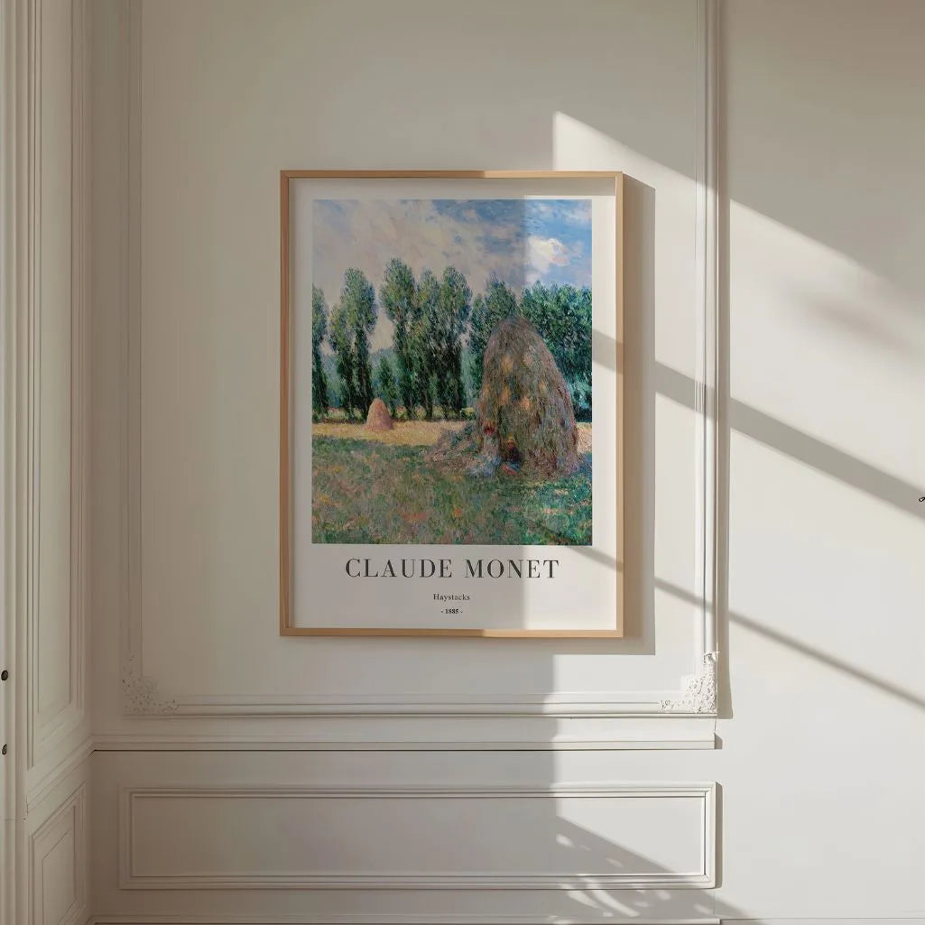 Plakat Claude Monet – Stogi siana, 1885