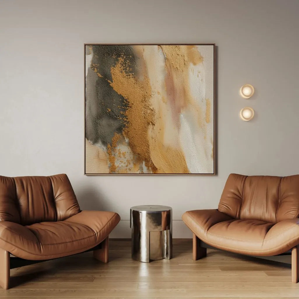 Obraz na płótnie w ramie – Złota energia