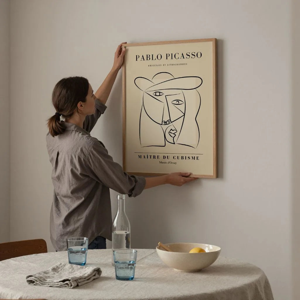 Plakat inspirowany twórczością Pablo Picasso – Kobieta w kapeluszu