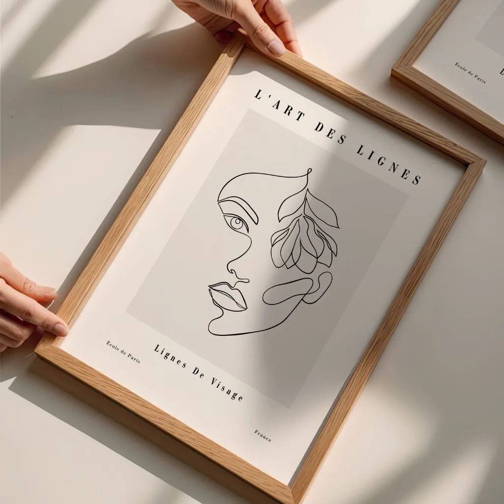 Plakat – Twarz z liściem