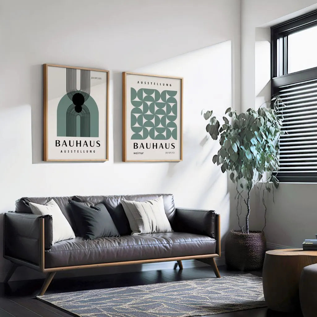 Bauhaus Czerń Zieleń – Zestaw 2 plakatów