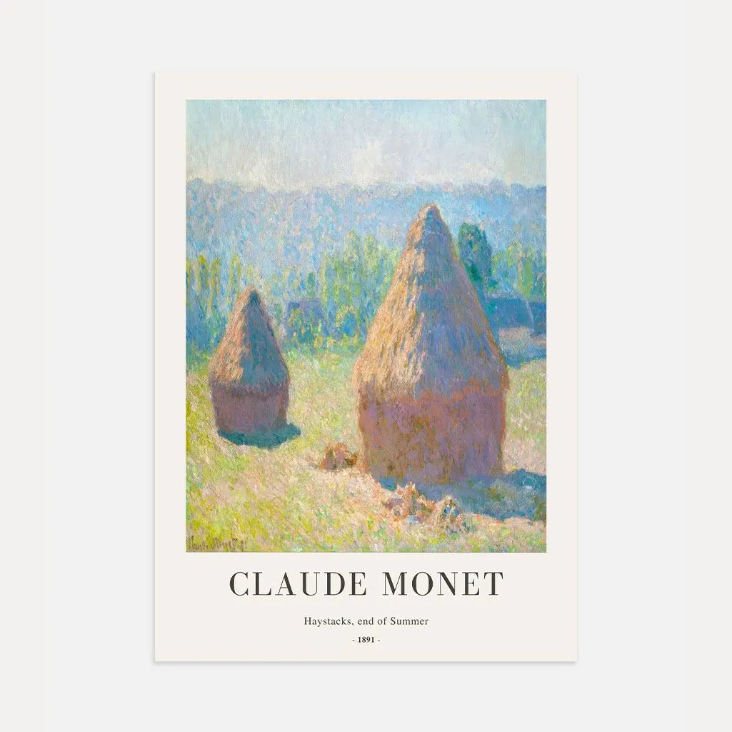 Plakat Claude Monet – Stogi siana, Koniec lata, 1891