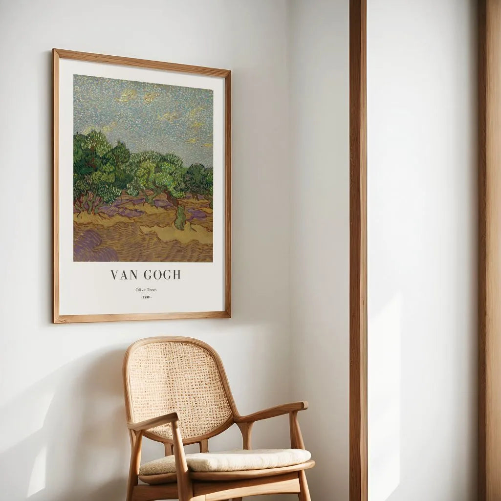 Plakat Vincent van Gogh – Drzewa oliwne, 1889