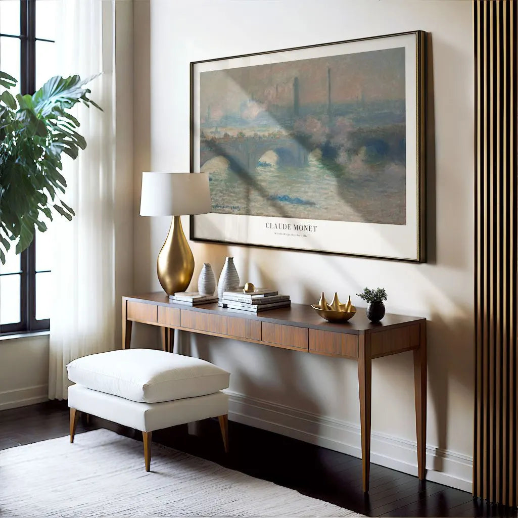 Claude Monet – Waterloo Bridge, Szary dzień Plakat