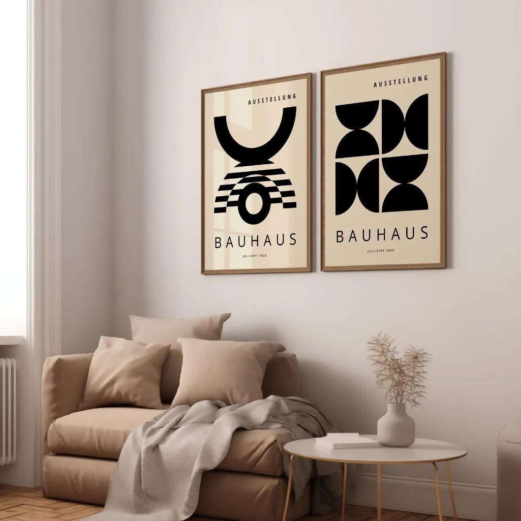 Bauhaus Czarne formy – Zestaw 2 plakatów
