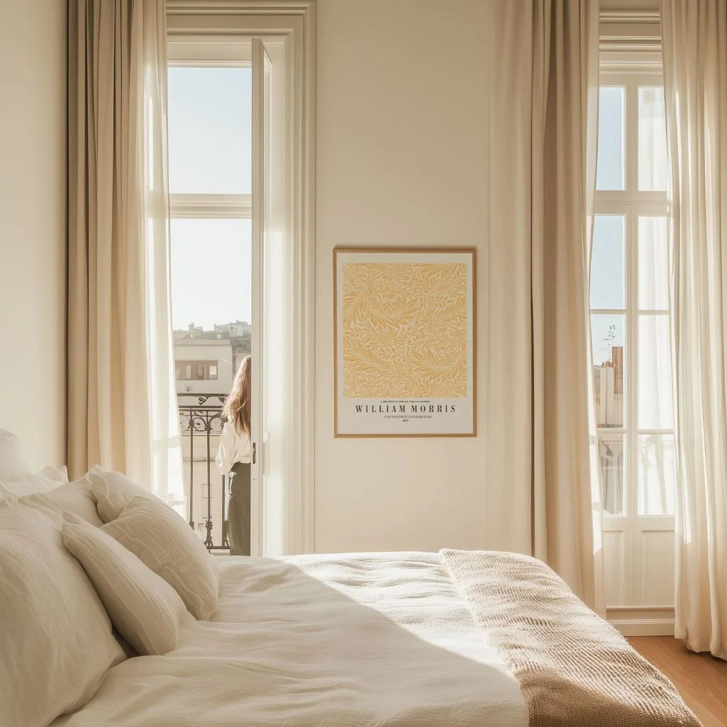 Plakat William Morris Larkspur – Żółty Wzór Botaniczny