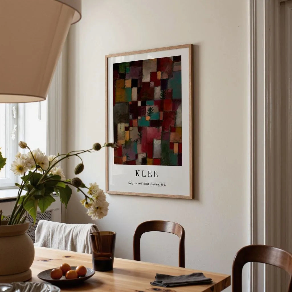Paul Klee Plakat – Rytmy czerwono-zielone i fioletowe, 1920