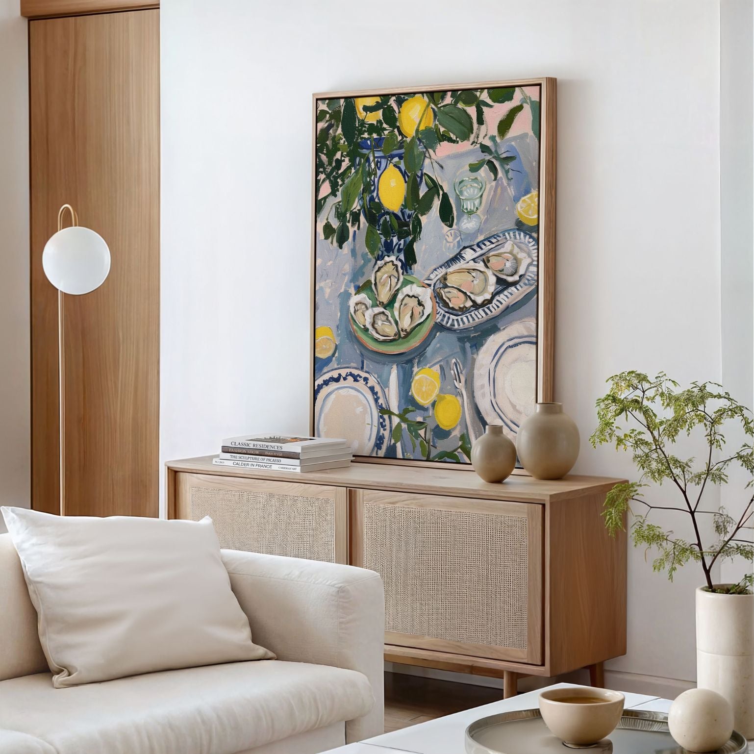 Obraz na płótnie w ramie – Letni stół