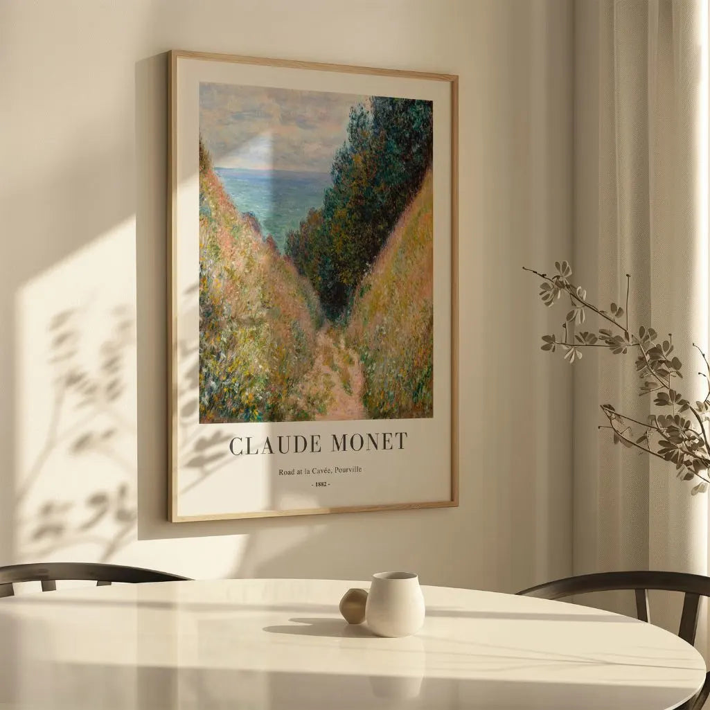 Claude Monet – Droga w La Cavée, Pourville Plakat, 1882