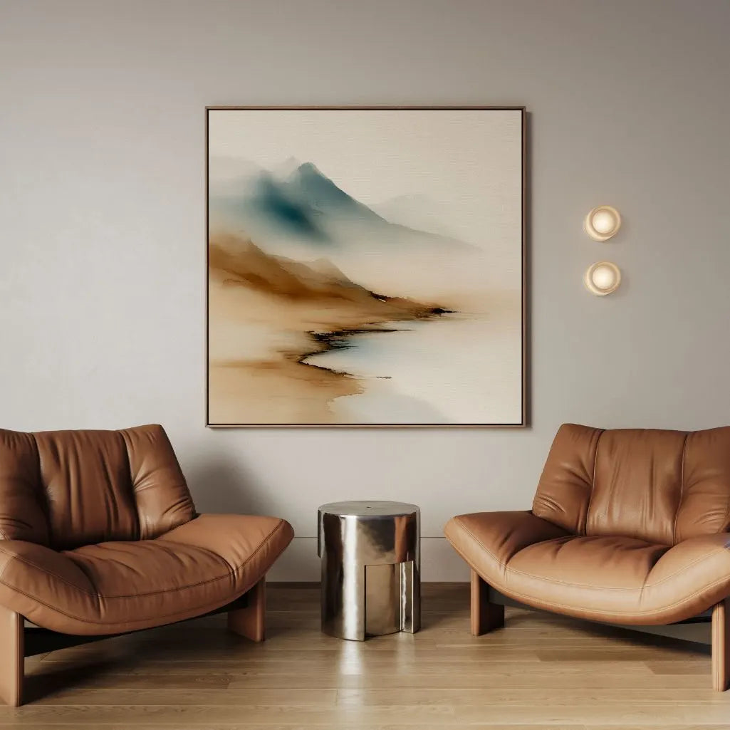 Obraz na płótnie w ramie – Cisza gór