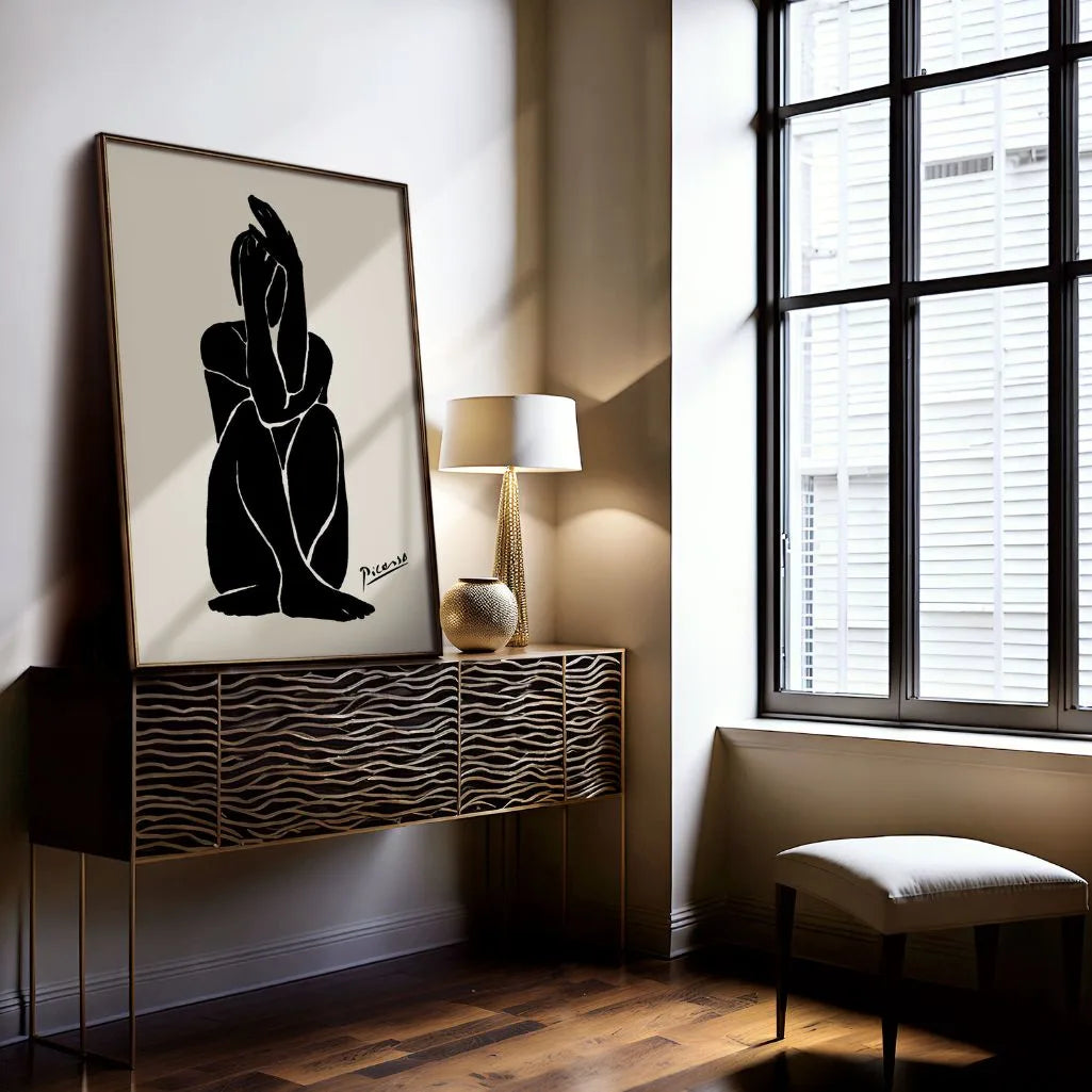 Plakat inspirowany twórczością Pablo Picasso – Cisza formy