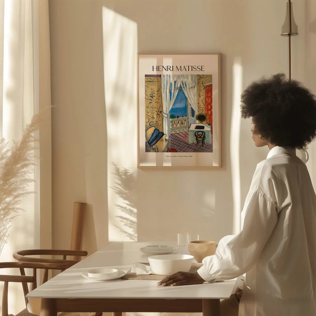 Henri Matisse – Wnętrze z futerałem na skrzypce Plakat, 1918