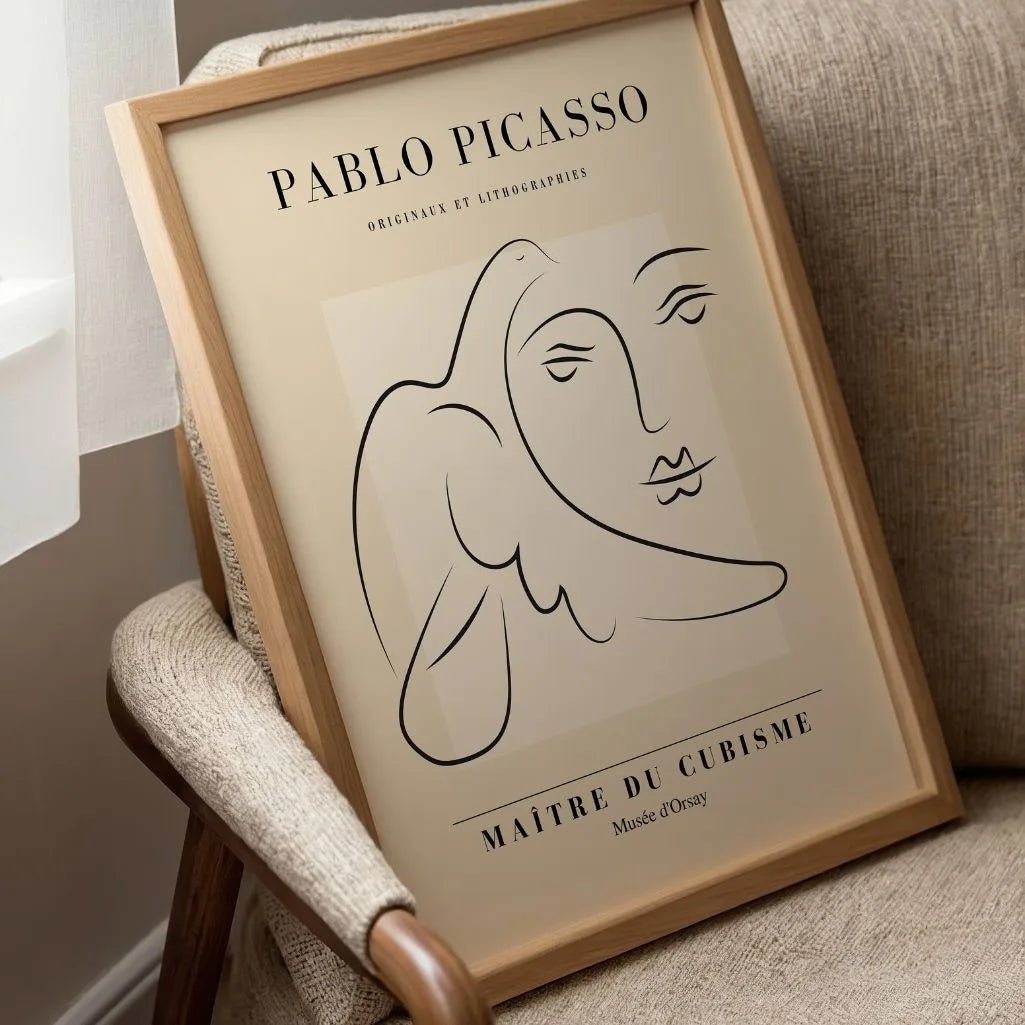 Plakat inspirowany twórczością Pablo Picasso – Spokojne spojrzenie