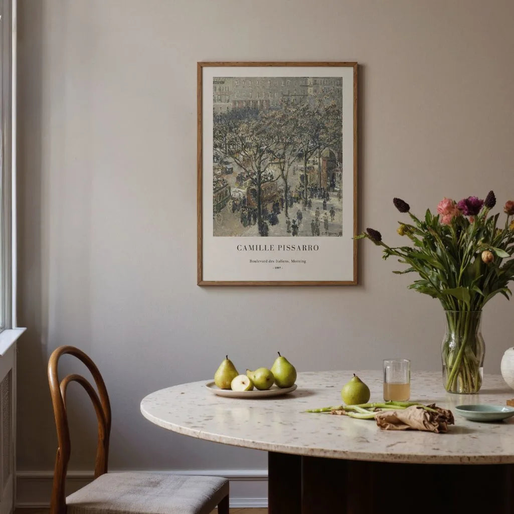 Camille Pissarro Plakat – Boulevard des Italiens, Poranek (1897) | Plakat Portretowy