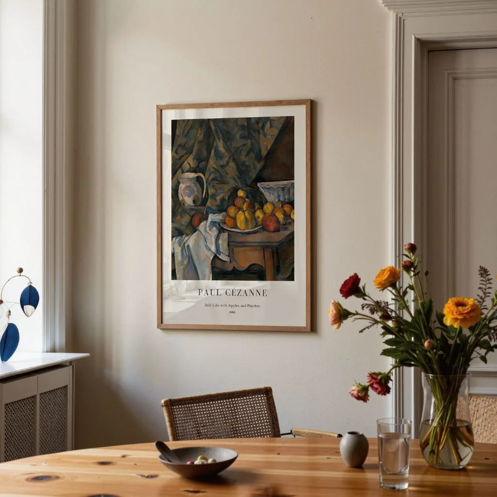 Paul Cézanne – Martwa natura z jabłkami i brzoskwiniami Plakat (1905)