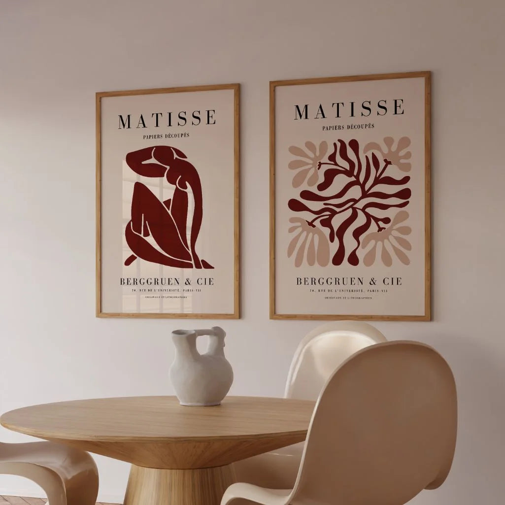 Henri Matisse Red Abstracts Poster Set of 2