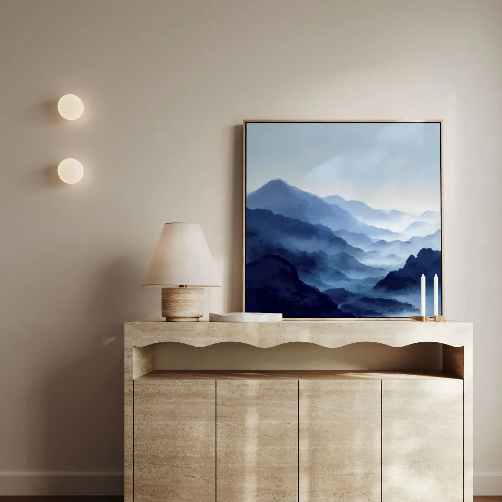 Obraz na płótnie w ramie – Niebieska dolina