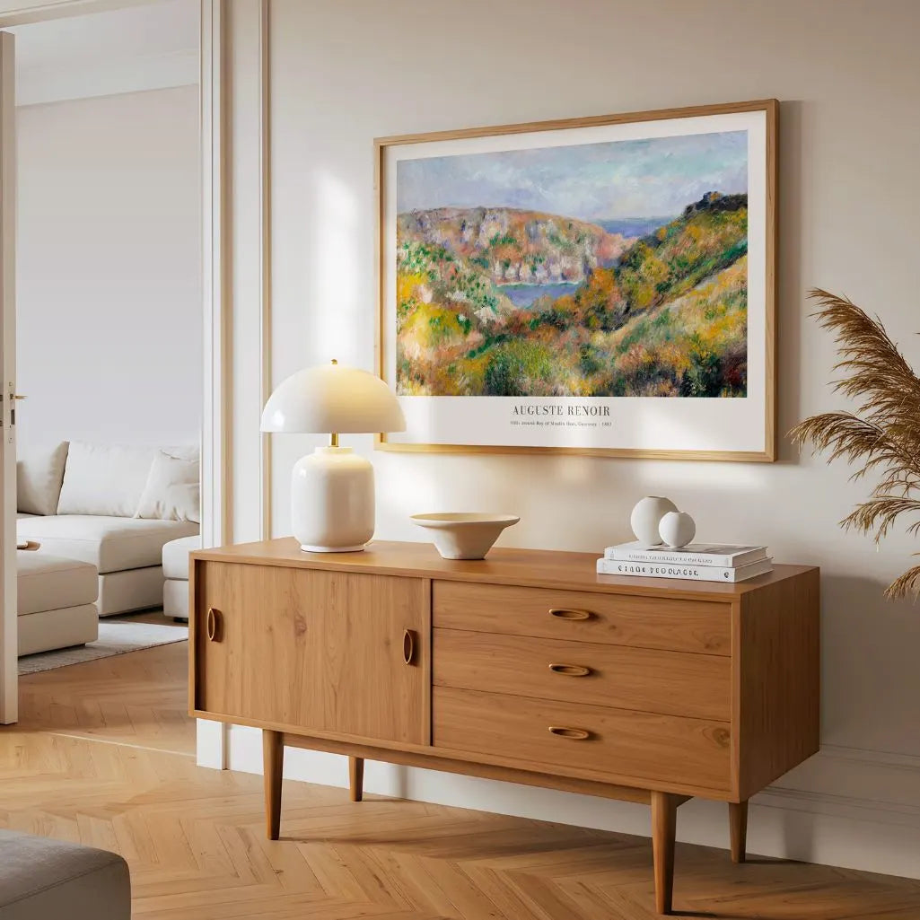 Auguste Renoir – Wzgórza wokół zatoki Moulin Huet Plakat