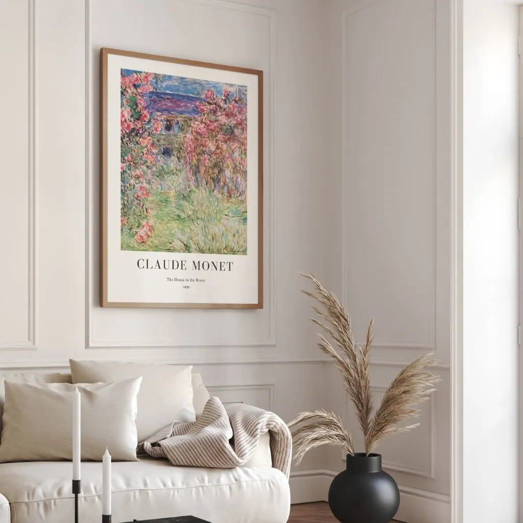 Claude Monet – Dom wśród róż Plakat 1925