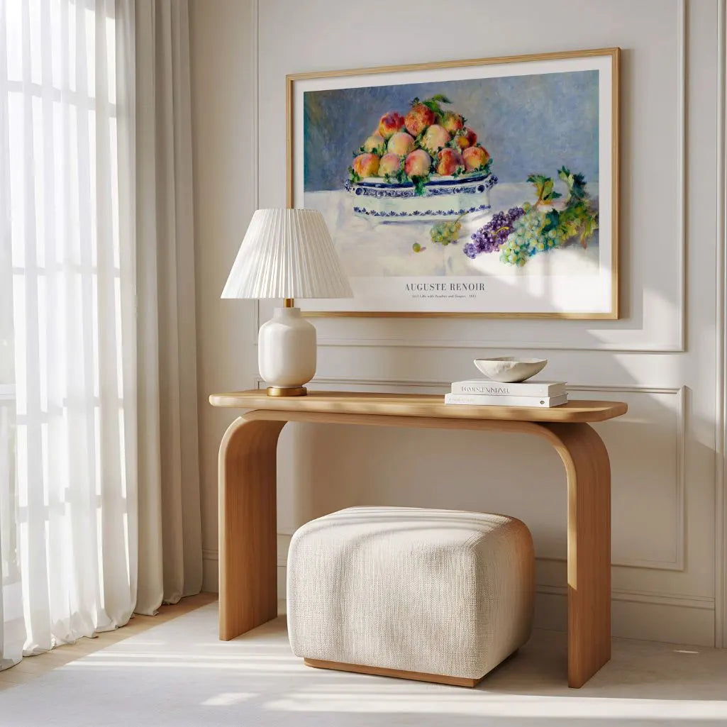 Auguste Renoir – Martwa natura z brzoskwiniami i winogronami Plakat