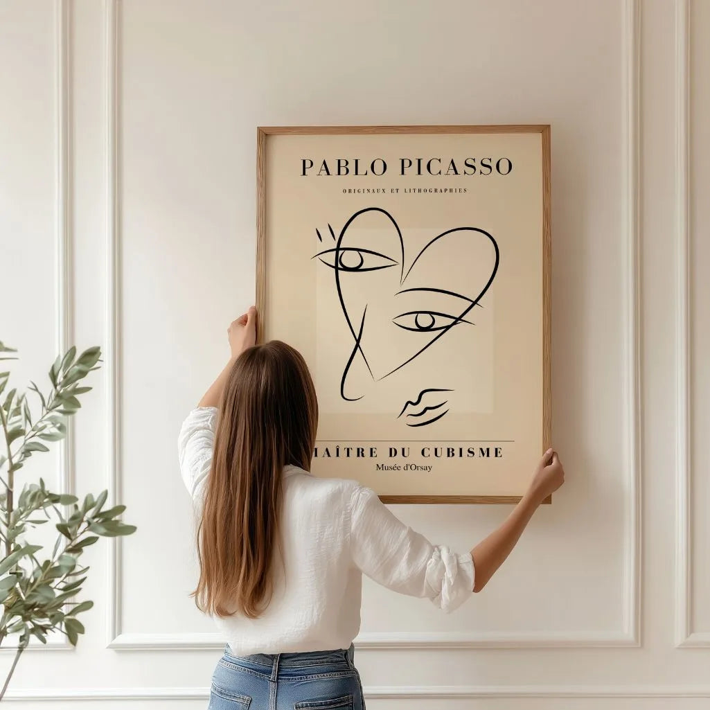 Plakat inspirowany twórczością Pablo Picasso – Linie twarzy