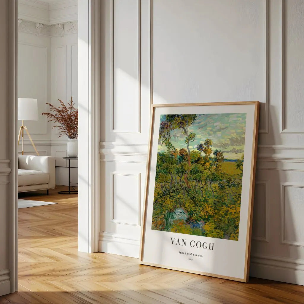 Plakat Van Gogha – Zachód słońca w Montmajour, 1888