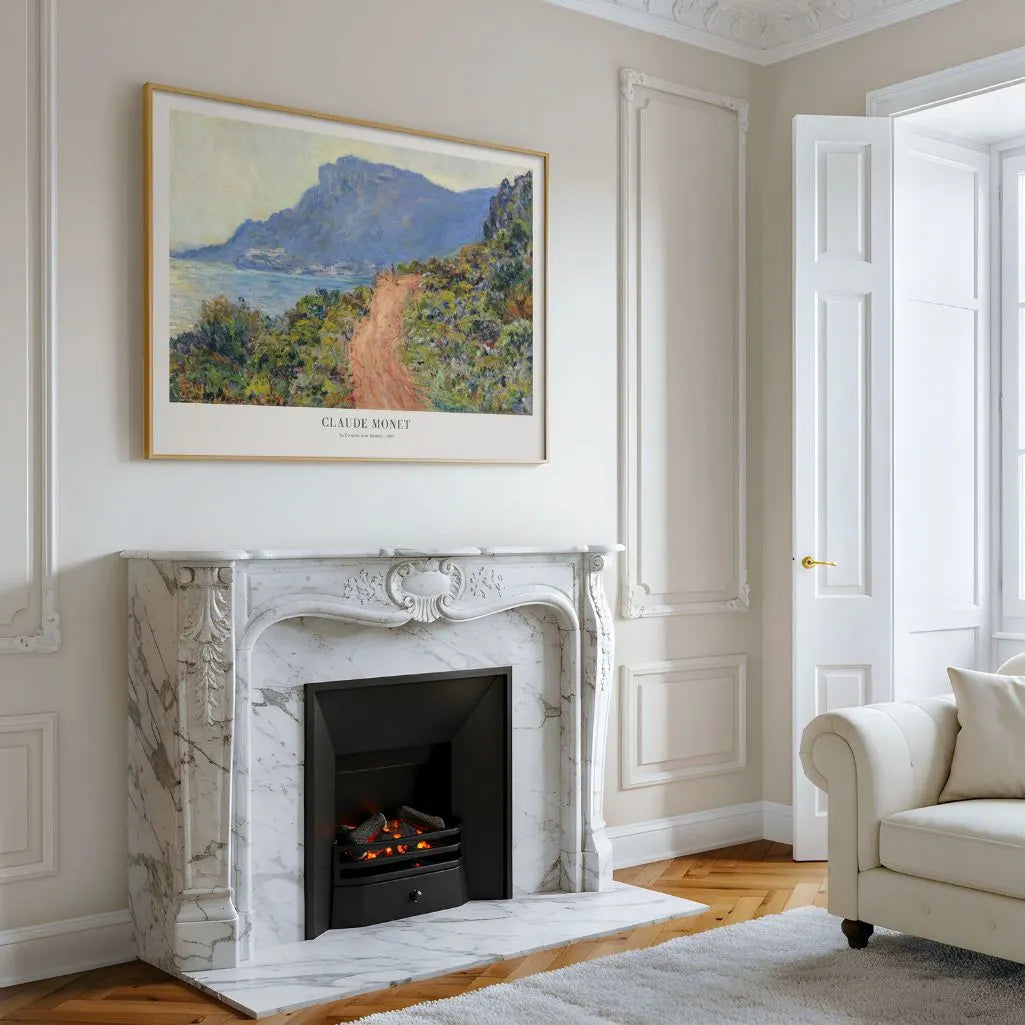 Claude Monet – La Corniche w pobliżu Monako Plakat, 1884