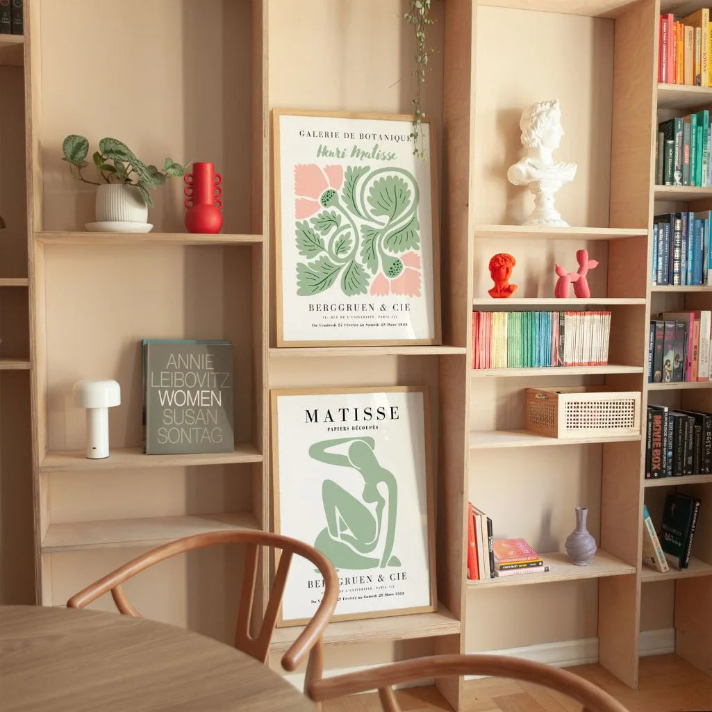 Zestaw 2 Plakatów Matisse – Zielona Botanika Abstrakcyjna 