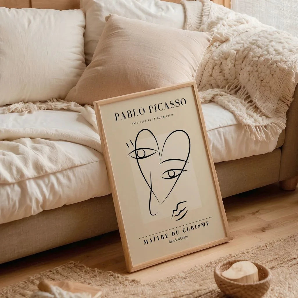 Plakat inspirowany twórczością Pablo Picasso – Linie twarzy