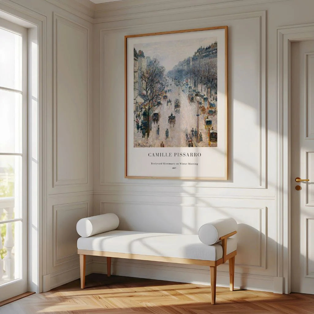 Camille Pissarro Plakat – Boulevard Montmartre w zimowy poranek (1897) | Plakat Portretowy