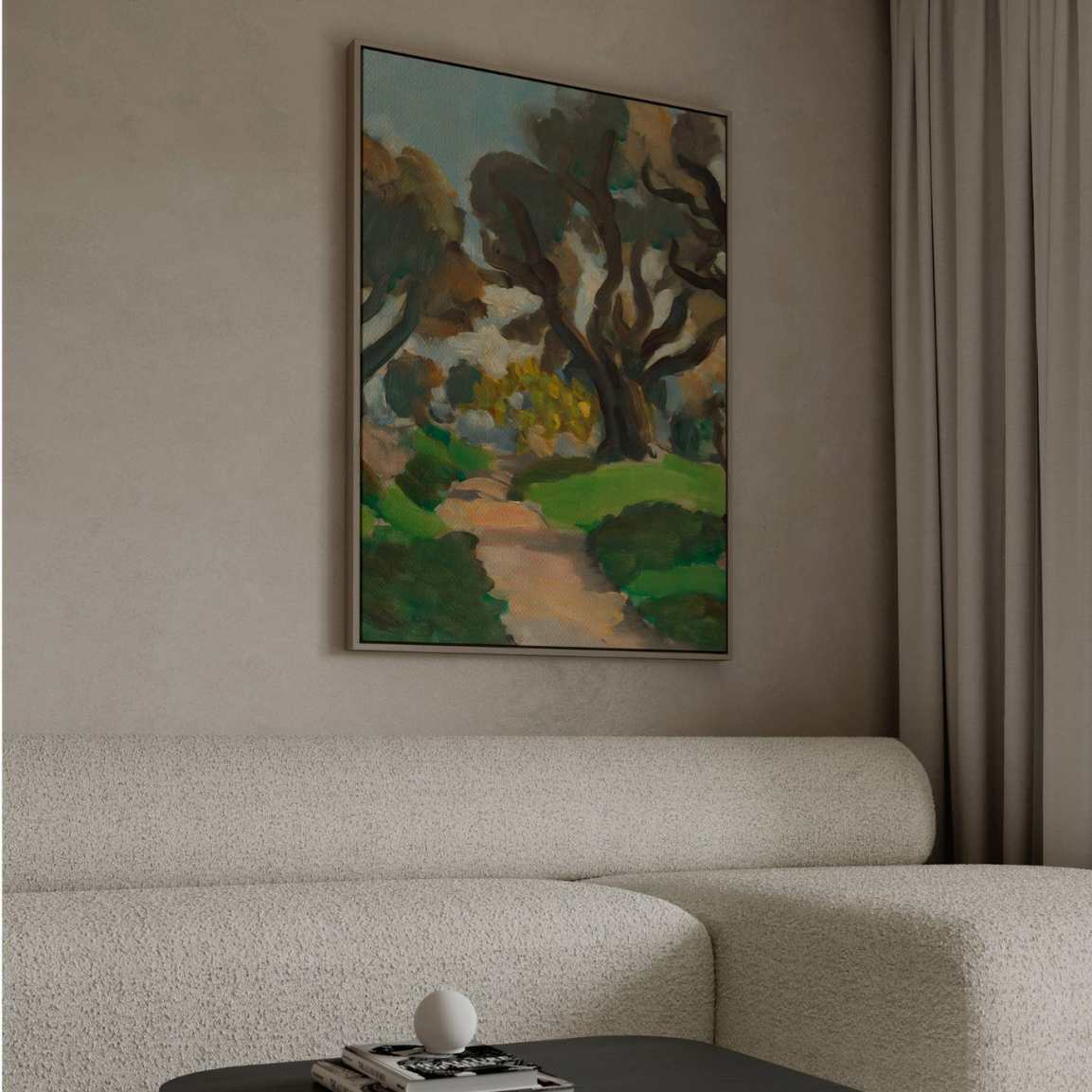 Obraz na płótnie w ramie – Pejzaż, 1918