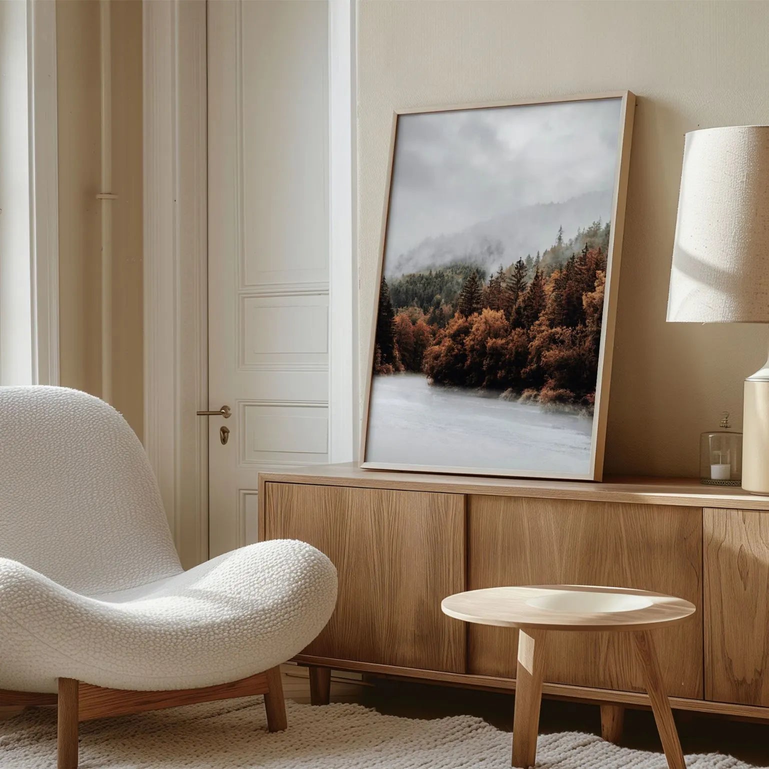 Obraz na płótnie w ramie - Leśna cisza