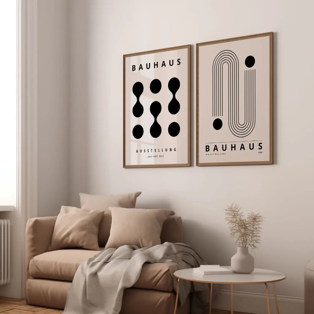 Bauhaus Czarne Formy – Zestaw 2 Plakatów