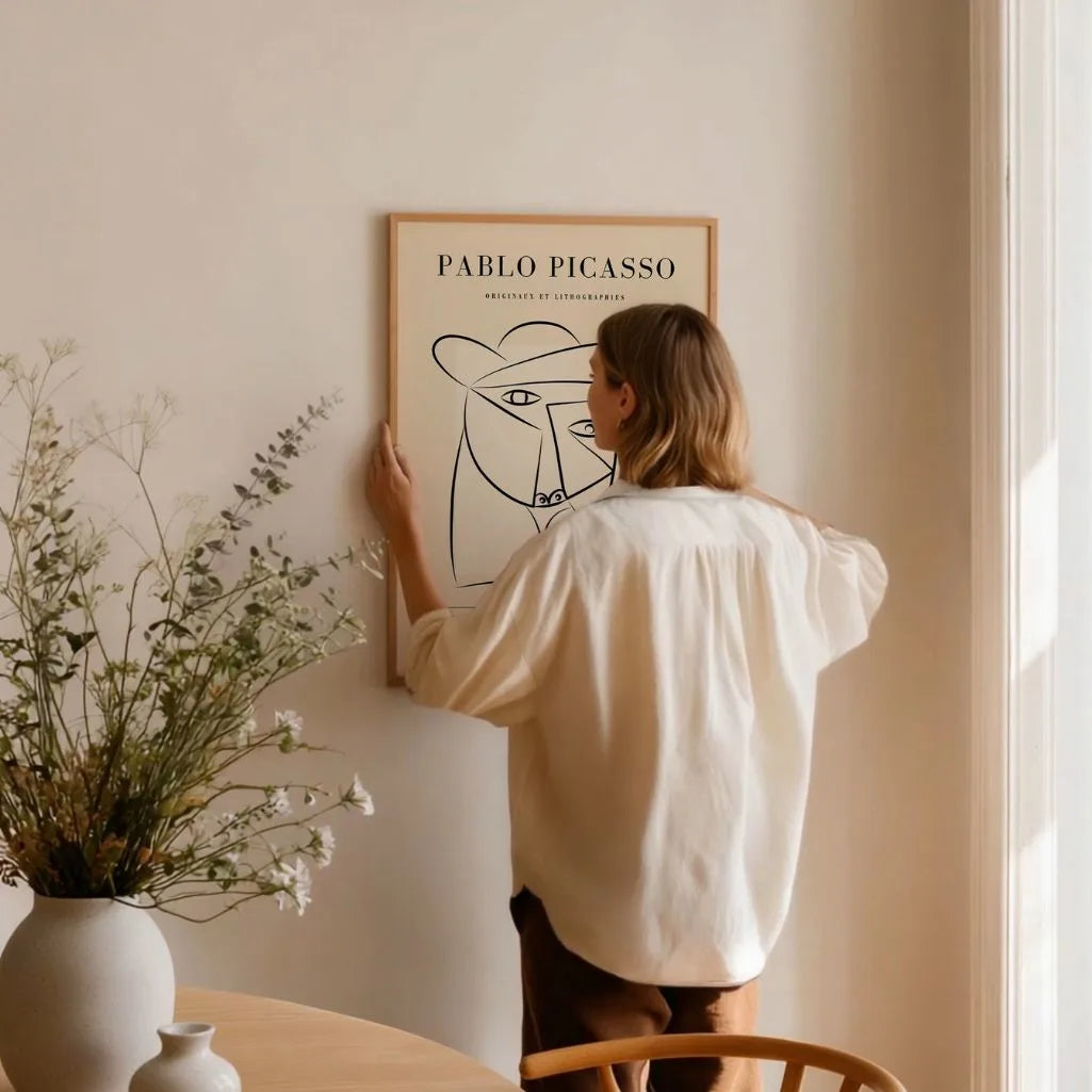 Plakat inspirowany twórczością Pablo Picasso – Kobieta w kapeluszu