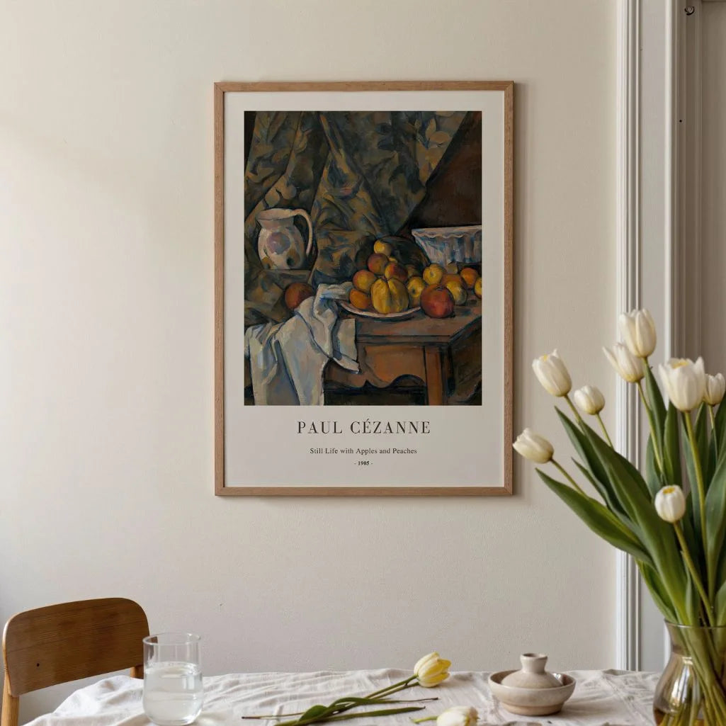 Paul Cézanne – Martwa natura z jabłkami i brzoskwiniami Plakat (1905)