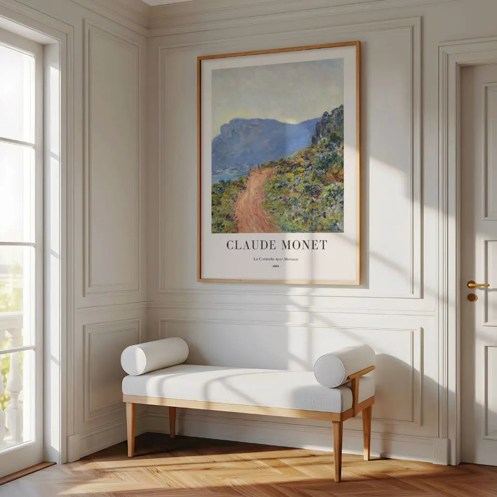 Claude Monet – La Corniche w pobliżu Monako (1884) Plakat