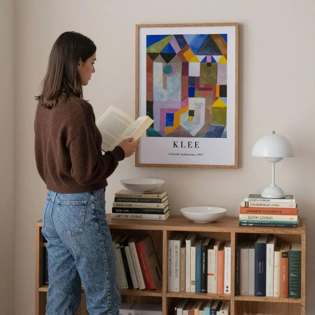 Paul Klee Plakat – Kolorowa architektura, 1917