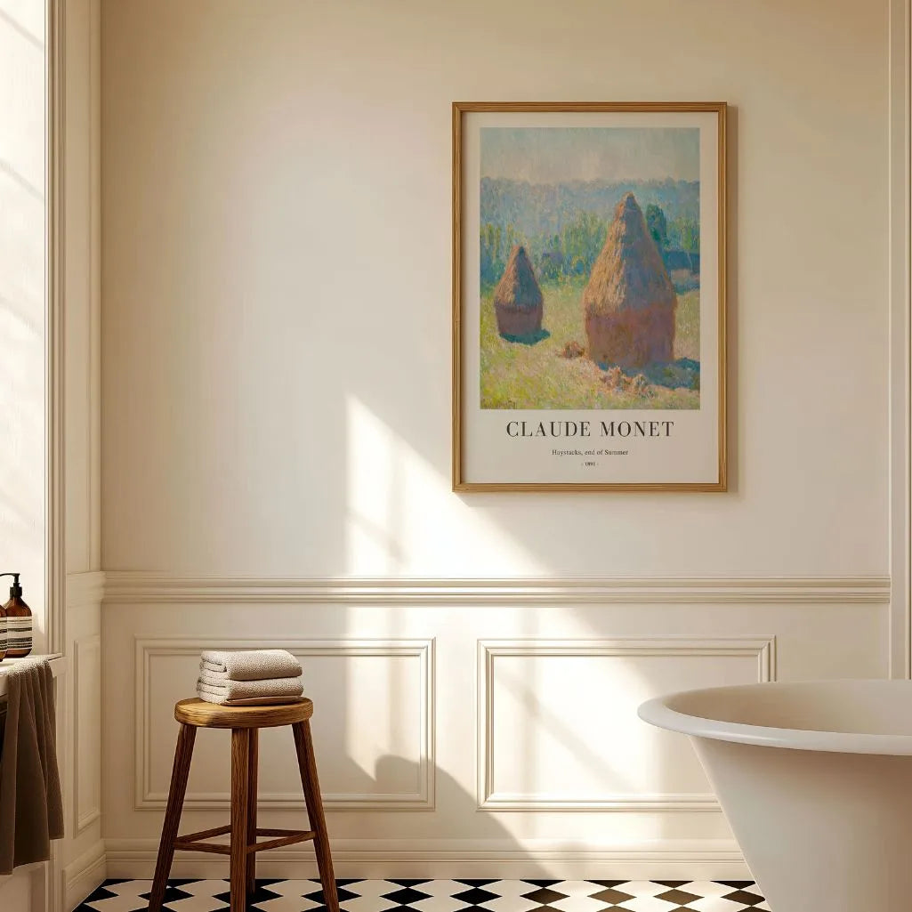 Plakat Claude Monet – Stogi siana, Koniec lata, 1891