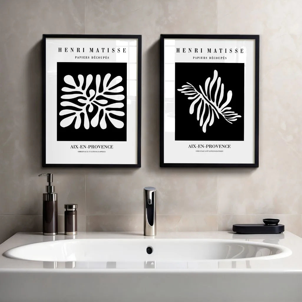 Matisse Black & White Cut-Outs Poster Set of 2