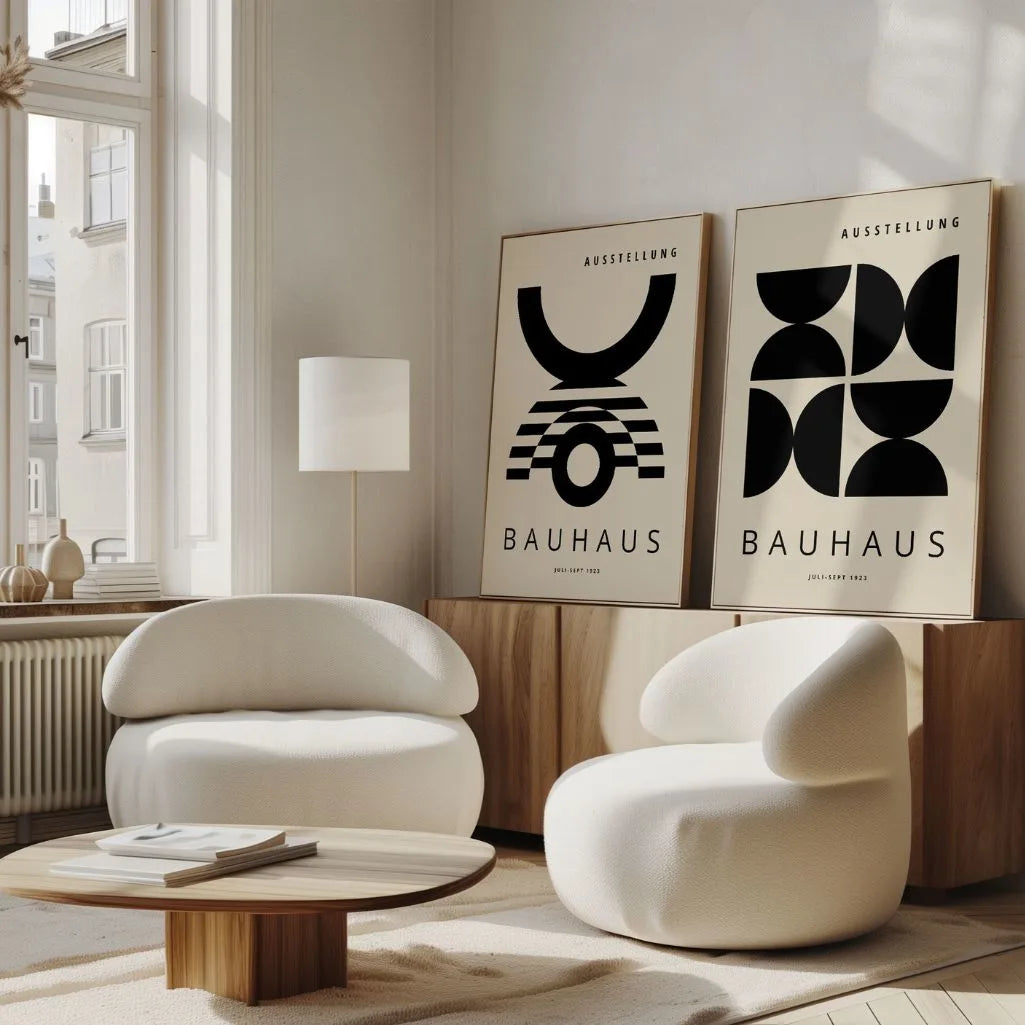 Bauhaus Czarne formy – Zestaw 2 plakatów