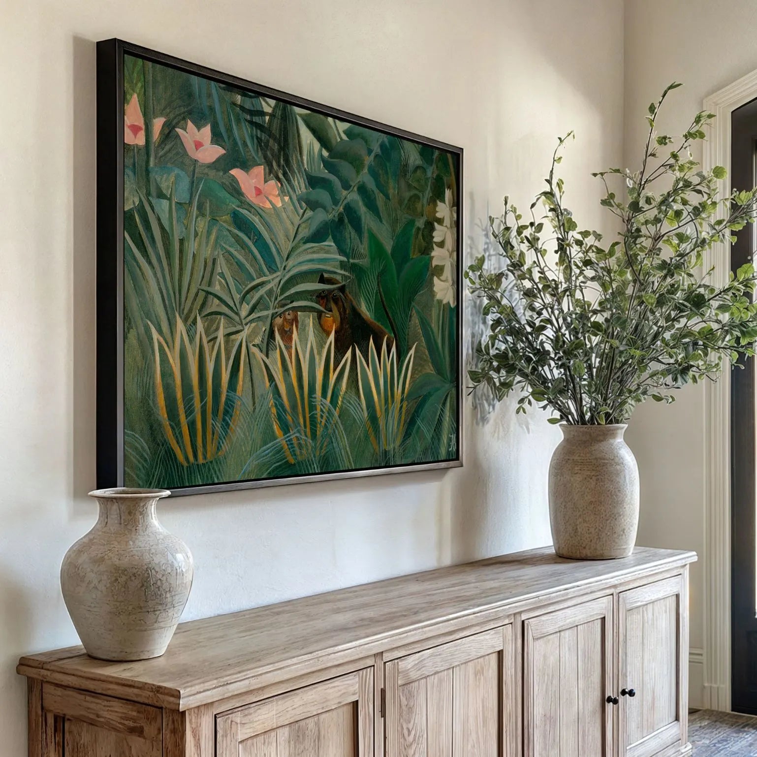 Obraz na płótnie w ramie – Dżungla równikowa pozioma