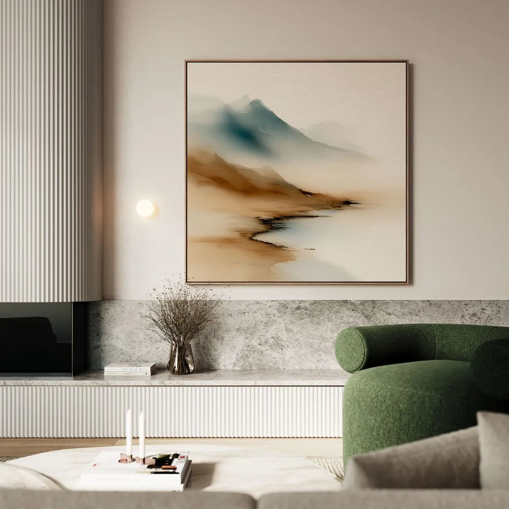 Obraz na płótnie w ramie – Cisza gór