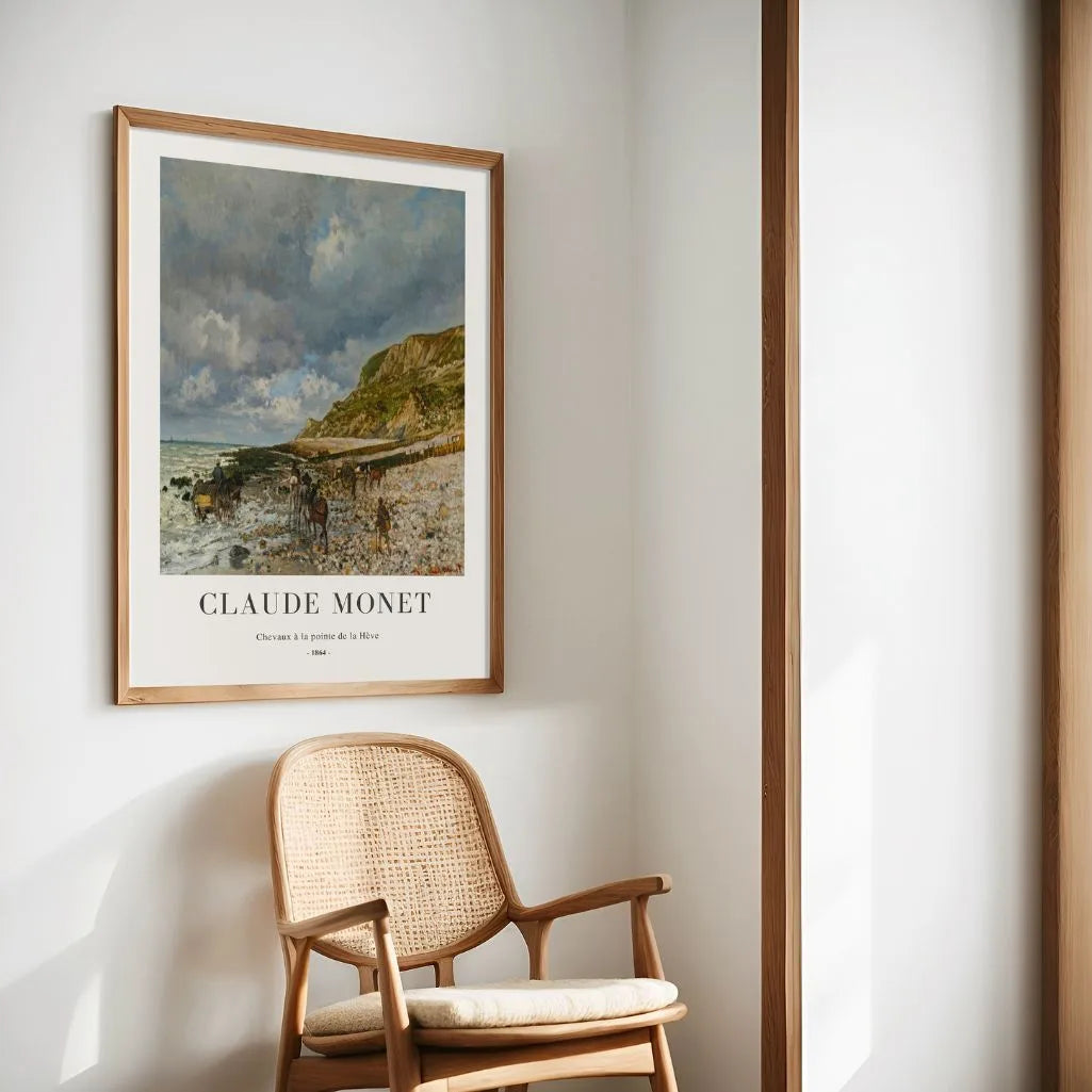 Claude Monet – Konie na przylądku Pointe de la Hève Plakat