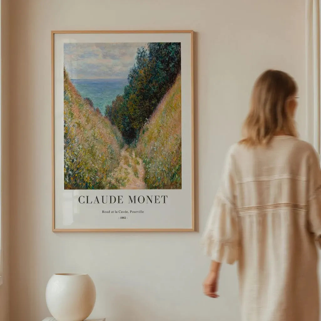 Claude Monet – Droga w La Cavée, Pourville Plakat, 1882