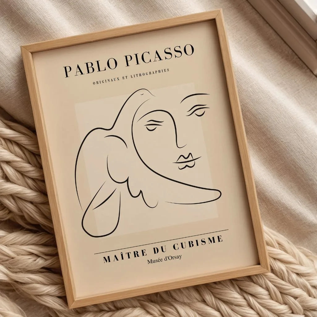 Plakat inspirowany twórczością Pablo Picasso – Spokojne spojrzenie