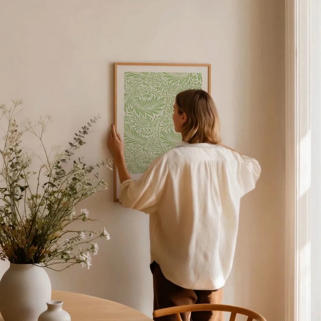 Plakat – Larkspur Pastelowa Zieleń