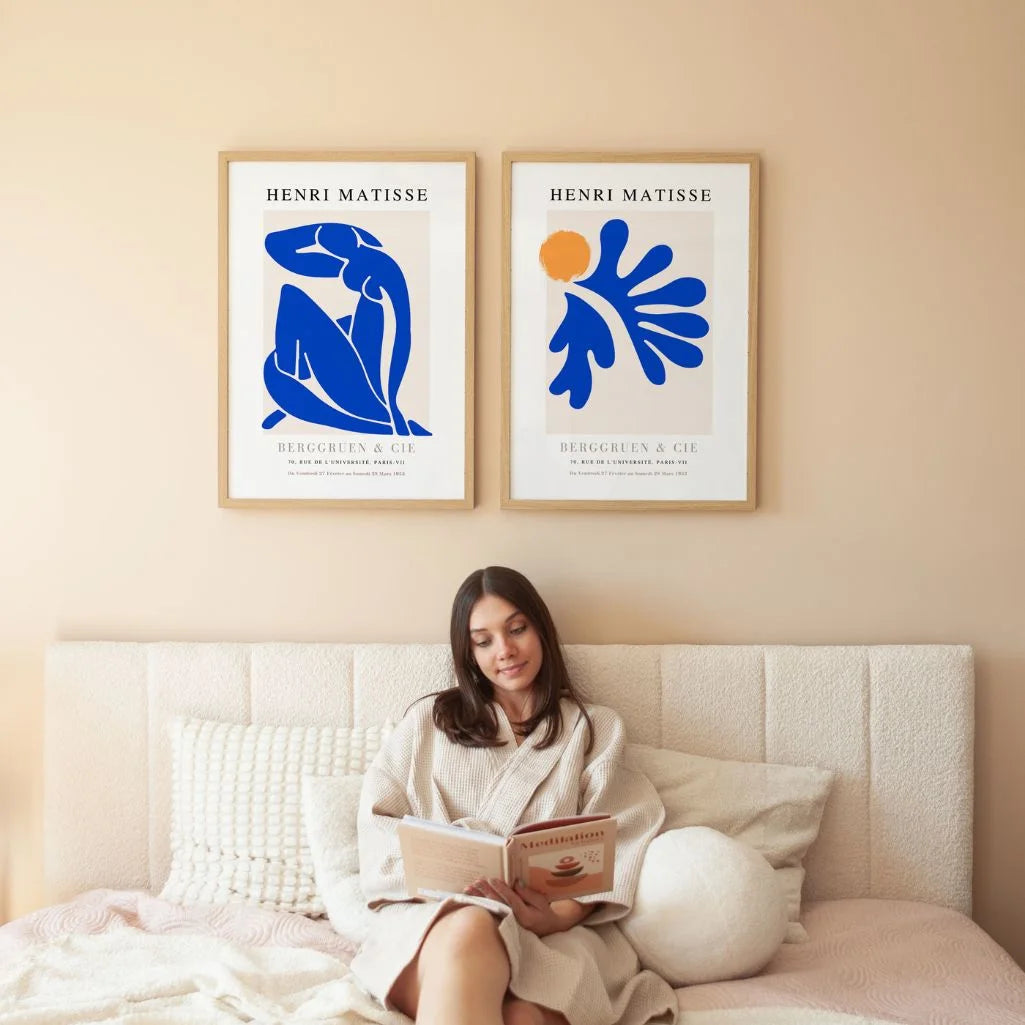 Zestaw 2 Plakatów Matisse – kolekcja niebieskich wycinanek